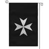 Nice Captain Bandiera medievale con stemma da giardino, 30,5 x 45,7 cm, double face, per esterni (cavalieri ospedalieri)