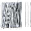 Generic 800 fascette a spirale riutilizzabili in plastica metallica da 15,2 cm, per feste, pane, caramelle, torte, argento