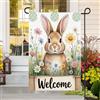 Generic Bandiera da giardino pasquale per esterni, verticale su entrambi i lati, in iuta, benvenuto, giardino, piccola bandiera per cortile, decorazione per casa, casa vacanze, primavera, estate, decorazione