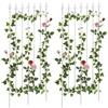 CLP Griglie rampicanti Elisa set da 2 in metallo 100x50 cm, supporti stabili per rose ed edera, grigliato stile Liberty, sostegni per giardino | Colore bianco