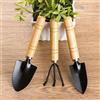 Generic 1 set di attrezzi da giardinaggio leggeri - pale, zappe, per uso interno ed esterno, con manico ergonomico, nero
