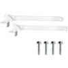 TENDAGGIMANIA Braccetti Tende da Sole a Caduta PVC Bianco 50 cm | 1 Coppia, Regolabili fino a 180°, 4 Viti Autoforanti Incluse, Per Esterni