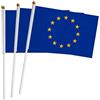 Vnnigmn Bandiera Europa, 25 pezzi, piccola bandiera europea, tenuta a mano per sfilati, eventi patriottici, Unione europea, 14 x 21 cm