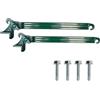 TENDAGGIMANIA Braccetti Tende da Sole a Caduta PVC Verde 50 cm 1 Coppia | 1 Coppia, Regolabili fino a 180°, 4 Viti Autoforanti Incluse, Per Esterni