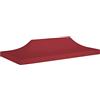 QZZCED Tetto per Tendone per Feste,Gazebo campeggio Gazebo da giardino Robusto e durevole Adatto per esterni, campeggio, giardino, terrazza 6x3 m Rosso Borgogna 270 g/m²
