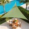 Generic Tenda parasole triangolare, blocco UV, per cortile, terrazza, patio, giardino, attività all'aperto e strutture, 25 x 20 m, verde