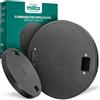 Millto™ Copertura per pozzetti in plastica, rotonda, diametro DN600, colore nero, in PP, coperchio per tubo di scarico, coperchio per cisterna, A15, carico fino a 1,5 t, copertura ondulata