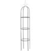 CLP Supporto Piante Rampicanti Colonna Romantika V2 I Arco Giardino Verticale Robusto In Metallo Ø 38 CM, Alt 190 CM | Colore nero Dimensione 1 pezzo