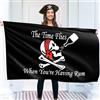 KASKANA Bandiera dei pirati 90 x 150 cm con occhielli, grande bandiera dei pirati per bambini, stampa digitale vivida, bandiera dei pirati, bandiera Jolly Roger, doppia cucitura
