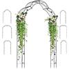RELAX4LIFE Arco per Rampicanti in Metallo (Nero, 150x40x252cm) | Traliccio per Rampicanti, 6 Modi di Combinazione, Robusta per Rose e Viti, Arco da Giardino per Matrimoni Feste e Ingresso