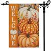 Generic Bandiere da giardino Hello Fall su entrambi i lati bandiere autunnali da cortile per esterni bandiera decorativa per casa con design floreale bandiera per prato decorazione per cortile casa esterna