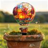 Generic Palloncino Tramonto Fiori Acrilico Giardino Palo, Interno ed Esterno Giardino Decorazione Acrilica, Idea Regalo per Ornamento Fiore in Vaso e Abbellimento Paesaggio, Adatto per Cortili e Prato