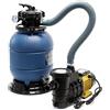 Wiltec Filtro a Sabbia con valvola a 5 Posizioni Pompa autoadescante HZS-300 380W Set Piscina