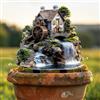 Generic Casa con paletto da giardino in acrilico a cascata, decorazione acrilica da giardino per interni ed esterni, idea regalo per ornamenti in vaso di fiori e abbellimento del paesaggio, adatta per cortili