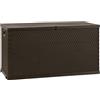 Toomax Multibox Rattan baule da 420L in plastica resistente effetto rattan, colore marrone, resistente ai raggi UV, dotato di foro per lucchetto, ideale per interni ed esterni