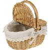 YOSADIER Cesto in Vimini Intrecciato a Mano Coperchio, Leggero | Salvaspazio per Frutta e Pane, Lino Khaki, Uso Domestico e Decorazione Esterna, Multiuso