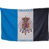 Generico BANDIERA CALCIO REGNO DUE SICILIE NAPOLI "ORGOGLIO NAPOLETANO" TESSUTO SINTETICO 100X140 CM AZZURRO BIANCO AZZURRO