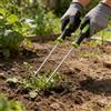 Generic 2 ganci resistenti in metallo per erbacce, strumento ergonomico da giardino per diserbo, rimozione del muschio e spazi ristretti, manutenzione durevole del cortile per prati e vialetti