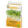 Organic Way | Microgreens di crescione Sementi microgreens | Foglie giovani succose leggermente piccanti | Coltivazione tutto l'anno | Semi microgreens | 1 bustina