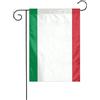 YYHHAOFA Bandiera da giardino bandiera italia Stampe Bandiere decorative principalmente per terrazze, giardini, vasi da fiori, terrazzo,balcone. 30,5x45,7 cm