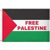 CHIFIGNO Bandiera della Palestina, 6 x 90 cm, bandiera decorativa su entrambi i lati, con occhielli in ottone, per interni ed esterni