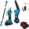 DE ROSA SHOP Kit Potatura 3 in 1 con 2 Batterie 36V, Forbice, Asta e Motosega DE ROSA SHOP