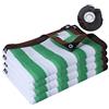 OTIGA Rete Ombreggiante Strisce Verdi E Bianche Protezione Solare,Rete Ombreggiante Recinti Resistente Ai Raggi Uv Telo Coprente Traspirante 75%,Per Piante Serra Fienile Canile (1mx2m/3.3ftx6.6ft)