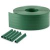 Quest Striscia Frangivista PVC 10 cm - Verde + 20 Clip | Nastro protettivo per recinzione a doppia asta, per giardino, balcone e terrazza, resistente alle intemperie e ai raggi UV