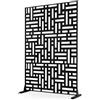 LIFEZEAL Pannello da Interno ed Esterno (121x183cm,Spina Pesce) | Separé Divisorio Decorativo in Metallo con 3 Pannelli, Protezione Privata, Paravento da Giardino per Terrazzo e Balcone