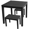 Multistore 2002 IPAE-PROGARDEN Set da Giardino 2 Panchine 1 Tavolo Antracite - Modello Papua