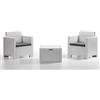 Bica 9073 Set Nebraska Salottino 2 Posti, Bianco, 155 x 150 x 79 cm