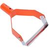 Generic Mini zappa da giardino in acciaio al carbonio con testa trapezoidale cava per diserbo, scavare, piantare, con design leggero e compatto, per giardino, prato, serra (arancione)