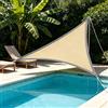 Generic Shade, Beyond Triangle - Tenda parasole a vela, 150 x 150 x 0,6 cm, permeabile, sabbia, per patio, giardino, cortile, terrazza, pergolato, cachi