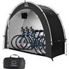 EPCPSHADES Tenda per bicicletta, capannone per esterni, impermeabile, anti-UV, tenda per bicicletta, moto, capanno per esterni, cortile, telaio in acciaio, copertura in PE, cerniera