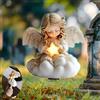 Generic Angelo custode con stella commemorativa regali commemorativi per la perdita dell'amore, placche commemorative impermeabili in acrilico per cimitero, decorazione per cimitero, picchetto da giardino per