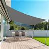 AXT SHADE Vela Ombreggiante Impermeabile Rettangolare 2x4m Tenda a Vela Parasole e Protezione Raggi UV per Esterno Giardino Terrazza-Antracite