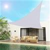 Ghligna Vela parasole impermeabile, 3 x 4 x 5 m, triangolare, grigia, con 3 corde, tessuto Oxford 420D, 180 g/m², resistente, per patio, terrazza, cortile, attività all'aperto, tettoia da giardino