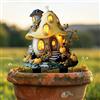 Generic Casa dei funghi incantati in acrilico, decorazione da giardino per interni ed esterni, idea regalo per ornamenti in vaso di fiori e abbellimento del paesaggio, adatto per cortili e prato
