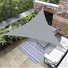 AXT SHADE Vela Ombreggiante Triangolare 3x3x3m Tenda a Vela Traspirante e Protezione Raggi UV per Esterno Terrazza Giardino-Grigio