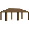 vidaXL Copertura per Gazebo 6 x 3 m Tortora Poliestere 190 gsm