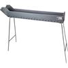 Mistermoby Barbecue Fornacella da 90 Cm, con Becco Canaletta in metallo cuoci Arrosticini Spiedini Carne Pesce Souvlaki Kebab Skewers, piedi richiudibili, Artigianale made in Italy