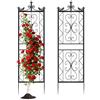 SCGSJZH Set di 2 Supporto Arrampicante per Piante in Metallo Ferro 195cm x 50 cm | Graticcio Decorativo da Giardino Balcone Supporto Stabile per Rose Clematide Fiori in Vaso Motivo Floreale
