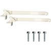 TENDAGGIMANIA Braccetti Tende da Sole a Caduta PVC Avorio 50 cm | 1 Coppia, Regolabili fino a 180°, 4 Viti Autoforanti Incluse, Per Esterni