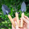 Generic Set di attrezzi da giardino, rastrello in lega di alluminio, pala per giardinaggio, ldeal per terreni argillosi, piante grasse e scavare, nero (1 set)
