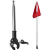 Jubepk per bandiera per moto in acciaio inox, kit di montaggio per della bandiera, di sicurezza per moto, per bandiera per manubrio moto, staffa di supporto adatta per