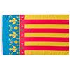 Pandiui23 Bandiera della Comunità Valenciana, bandiera colori Comunità Valenciana, bandiera 150 x 90 cm, bandiera Comunità Valenciana