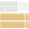 Generic 40 lame di ricambio color oro, in acciaio inox, lame di ricambio per robot tosaerba con rondelle e viti per tosaerba Mammotion Luba e Yuka tutte le serie (stile 1)