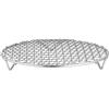 Generic Griglia rotonda in acciaio inox, griglia di raffreddamento per barbecue con piede, strumenti di cottura a carbone ad alta temperatura (16,5 cm)
