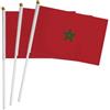 Pandiui23 20 pezzi di bandiere a manovella marocchine, Marocco Mini Bandiera portatile, Bandiera Marocco, Piccola Bandiera Marocco, Mini Bandiera Marocco, Bandiera del Marocco tenuta a mano