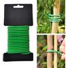 Generic Fascette per piante da 10 m, resistenti, morbide e intrecciate, supporto per piante in TPR verde per pomodori, piante rampicanti e altro ancora, spessore 3,5 mm